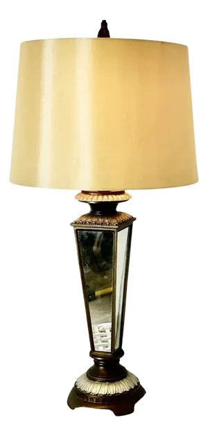 Art Deco Mirror Table Lamp, 1970s
