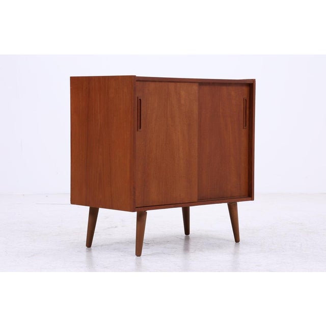 Mid-Century Modern Teak Chest of Drawers with Sliding Doors, 1960s For Sale - Image 12 of 14