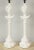 Bespoke Pair of plaster Gio table lamps. Lamps are UL wired. One pair is in stock.
