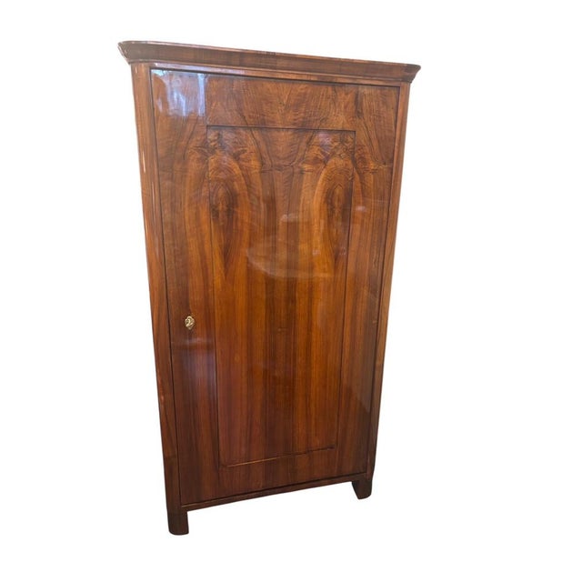 Wood Biedermeier Wardrobe in Walnut For Sale - Image 7 of 7