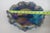 Glass Mid 20th Century Indiana Carnival Glass Blue Iridescent Dish Shallow Bowl Ruffled Edge 4806b For Sale - Image 7 of 10