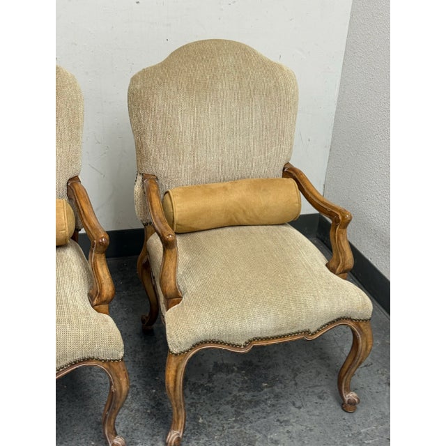 Kreiss Furniture Palazzo Arm Chairs, Pair For Sale In San Francisco - Image 6 of 12