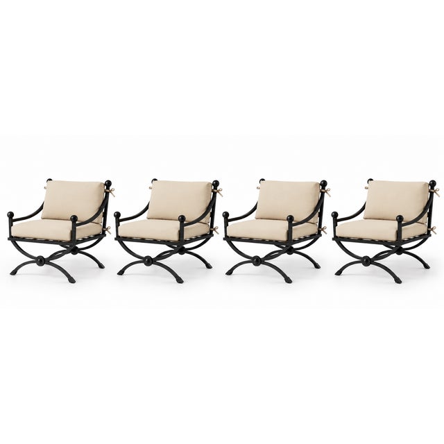 Kreiss Kreiss Mykonos Patio Lounge Chairs Set of 4 For Sale - Image 4 of 5