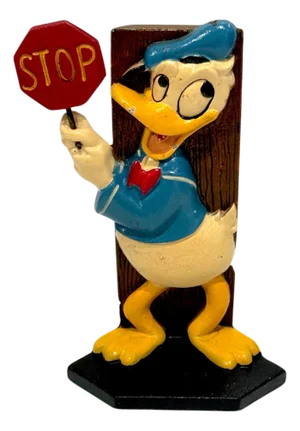 Donald Duck Cast Iron Stop/Enter Doorstop by Walt Disney Productions, 1971