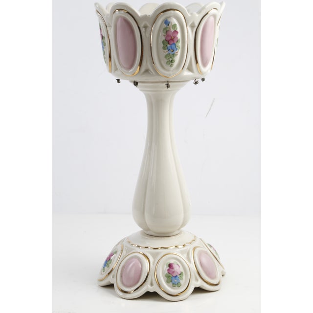 Item Specifics: * Brand: Unbranded * Style: Victorian * Type: Antique Mantel Luster * Color: Cream / Ivory with Pink...