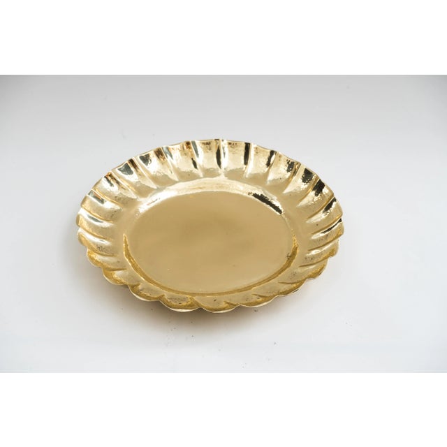 Gold Art Deco Hammered Serving Plate, Vienna, 1920s For Sale - Image 8 of 10
