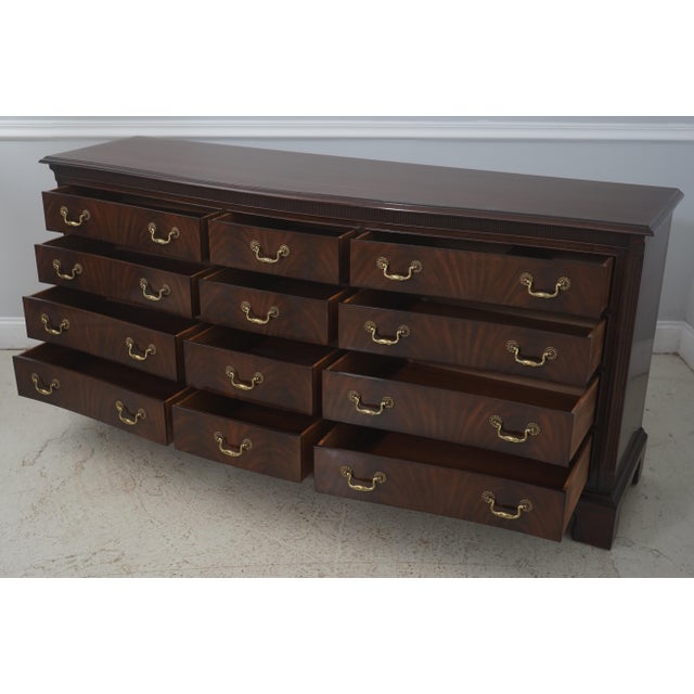 Chippendale Drexel Heritage Heirlooms Mahogany Double Dresser For Sale - Image 3 of 18