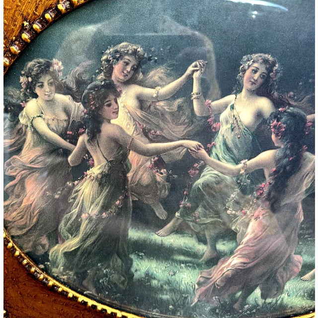 Victorian 1990s Vintage Ornate Gilt Framed Victorian Print - Dance of the Fairies For Sale - Image 3 of 9