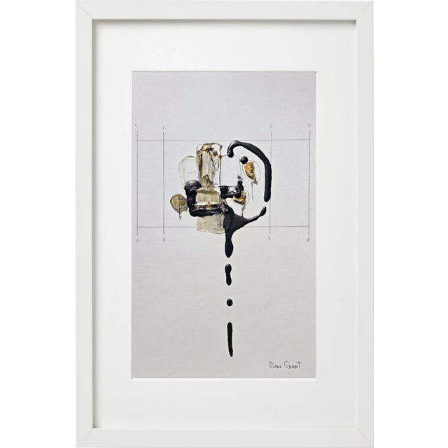 Contemporary Set of 6 - One-of-a-Kind Organic Modern Framed Botanic Floral Oil Paintings by Diane Grant - Secession Style / Herbarium / Floral / Earth Tones For Sale - Image 3 of 8