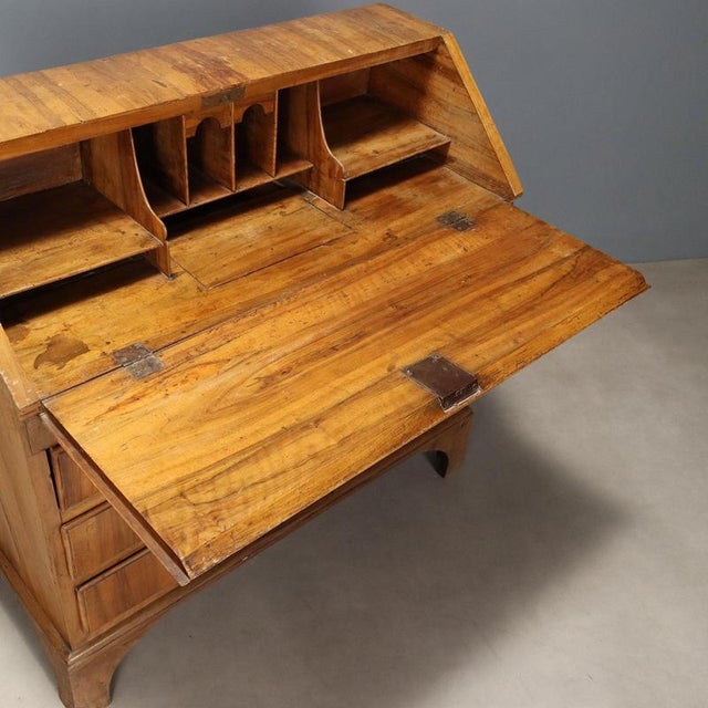 Walnut and Walnut Burl Drop-Leaf Cabinet For Sale - Image 5 of 13