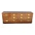Henredon Campaign Style Triple Dresser / Credenza in Warm Walnut With Brass Hardware For Sale