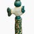 Contemporary Marc Zimmerman "Associates in Teal" Glazed Ceramic Totem, 65 Inches Tall, Teal and Gold Glaze, Fish and Face Elements, Contemporary Art West Coast For Sale - Image 3 of 7