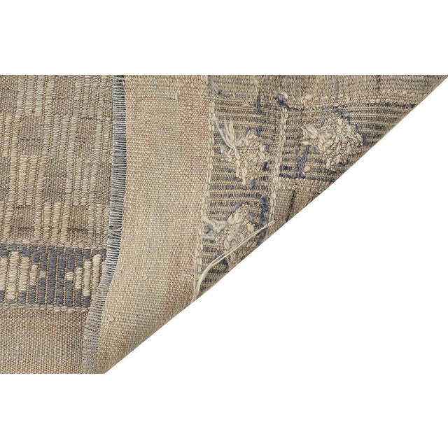 Mid 20th Century Mid 20th Century Vintage Embroidered Turkish Kilim Rug For Sale - Image 5 of 7