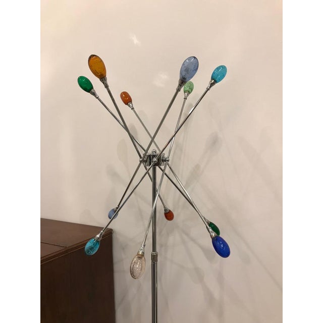 1960s Mid-Century Modern Chrome Sputnik Floor Lamps - a Pair For Sale - Image 5 of 10