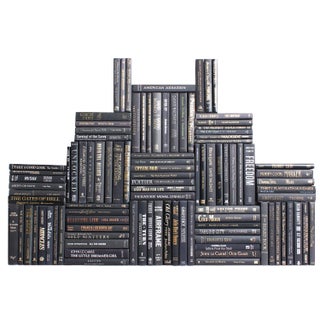 Decorative Books - Onyx Book Wall - Set of 100 Black Books For Sale