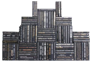Decorative Books - Onyx Book Wall - Set of 100 Black Books