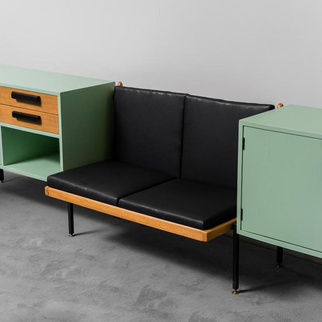 Highboard and Sideboard with 2-Seater Sofa, 1960s, Set of 2 For Sale - Image 6 of 15