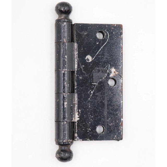 Vintage Classic 3.5 X 3.5 In. Black Steel Butt Door Hinge For Sale - Image 4 of 4