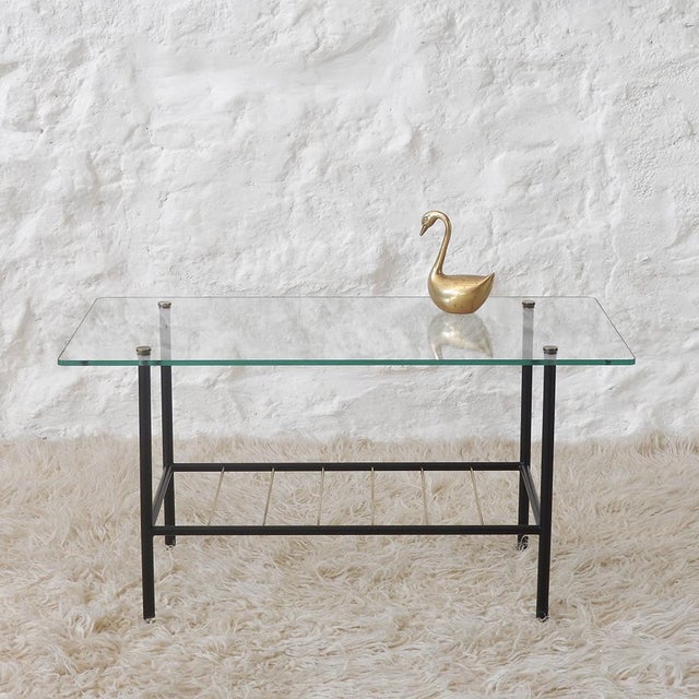 Mid-Century Modern Mid-Century Coffee Table with Magazine Rack in the style of Pierre Guariche, France, 1950s For Sale - Image 3 of 13