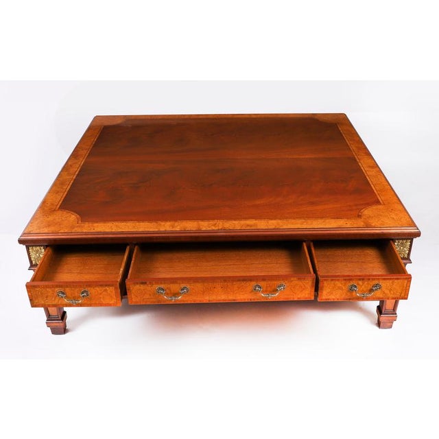 Large Burr Walnut Coffee Table by Charles Barr, 20th Century For Sale - Image 10 of 18