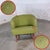 Mid 20th Century Mid-20th Century Art Deco to Mid-Century Modern Green Bucket or Barrel Style Accent or Lounge Chairs a Pair For Sale - Image 5 of 12