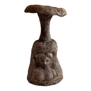 Vintage Italian Figural Woman Ceramic Candle Holder For Sale