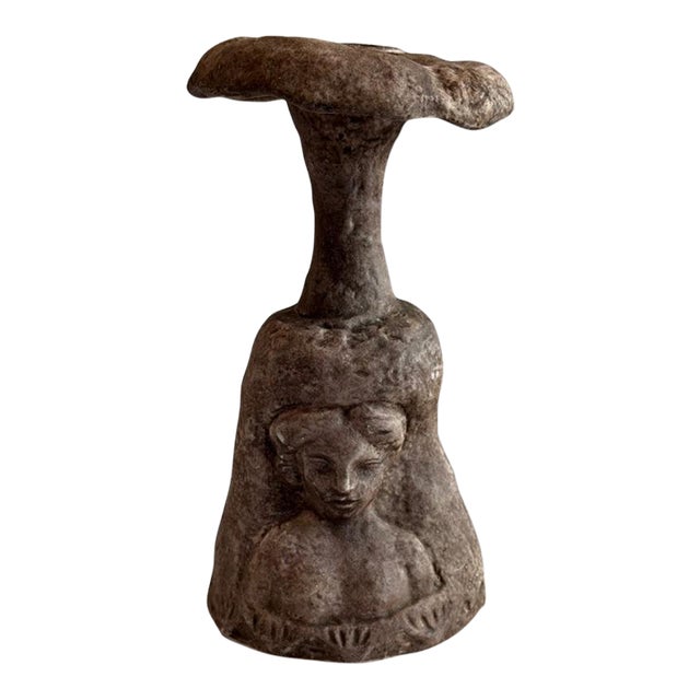 Vintage Italian Figural Woman Ceramic Candle Holder For Sale