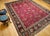 Textile Vintage Persian Tabriz Rug, Hand-Knotted Wool, All Over Geometric Pattern, Red & Navy, 10x13 For Sale - Image 7 of 18