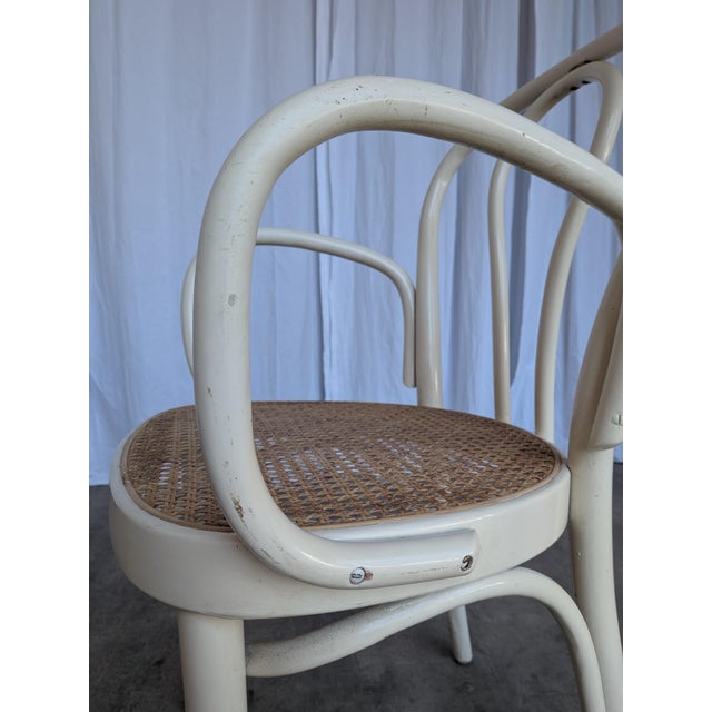 Vintage Dining Chair in White Beech and Bentwood Cane Seat, 1970s For Sale - Image 10 of 18