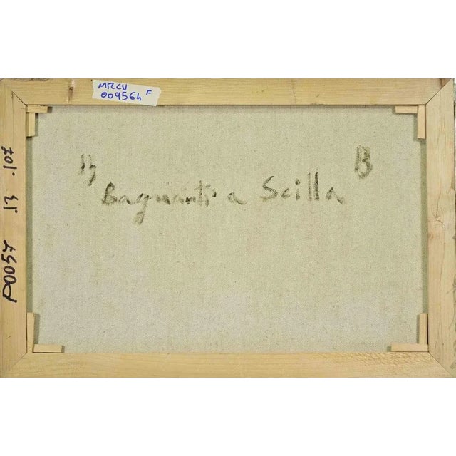 Pino Romanò, Bathers in Scilla, Oil Painting, 1990s For Sale - Image 4 of 5