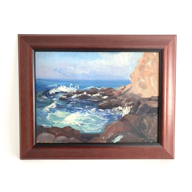 Early California Seascape Oil Painting Lawrence Brunner For Sale In Los Angeles - Image 6 of 7