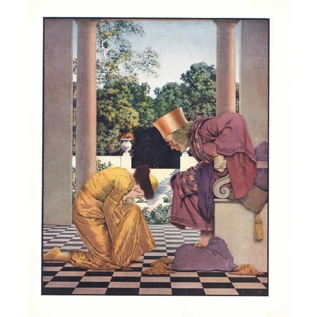 Original lithograph (offset) by Maxfield Parrish from "Knave of Hearts" published in 1925 by Charles Scribner's Sons. This...
