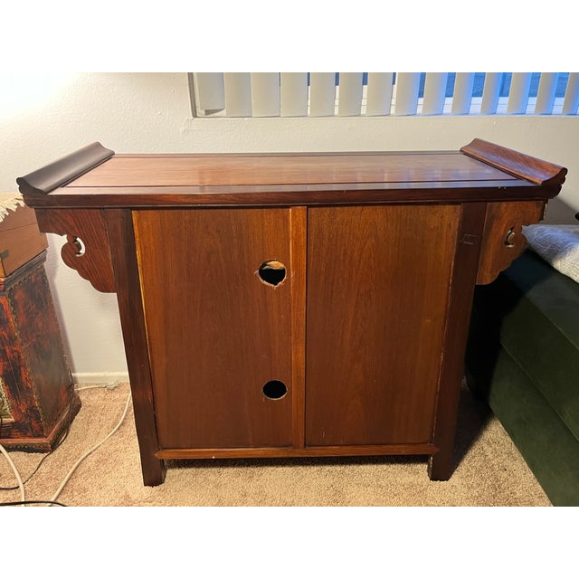 1950s Republic Era Chinese Rose Wood Altar Cabinet For Sale - Image 9 of 9