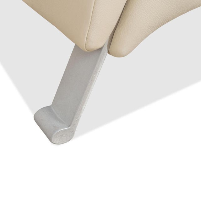 Leather 322 Armchairs White Cream from Rolf Benz, Set of 2 For Sale - Image 6 of 14