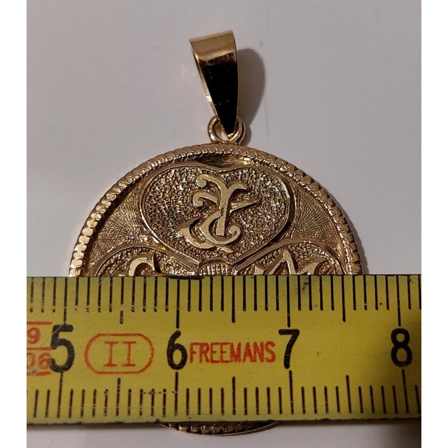 Handmade 18k Gold Coin Pendant, 1930s For Sale - Image 14 of 15