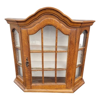 Vintage Dutch Display Cabinet in Walnut, 1950s For Sale