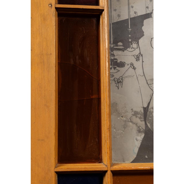 Wood Mid 20th Century Salvaged Filling Station Ladies Restroom Door For Sale - Image 7 of 11