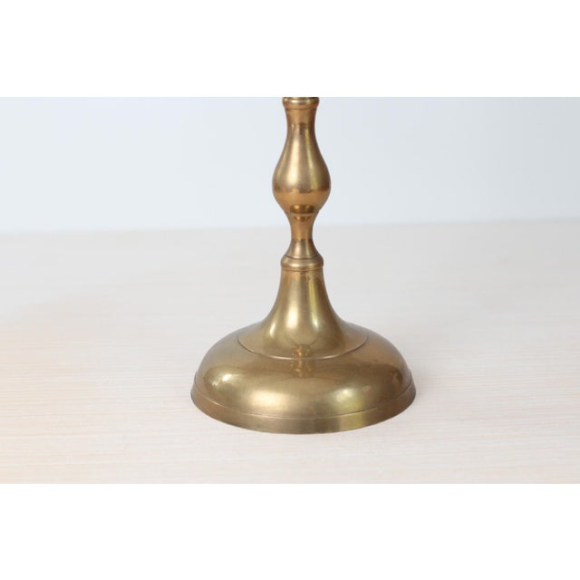 1970s Brass 5-Arm Candelabra With Rope and Tassel Detail For Sale - Image 9 of 14