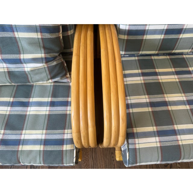 Vintage Palecek Cane Rattan Paul Frankl Style Chairs - A Pair For Sale - Image 9 of 11