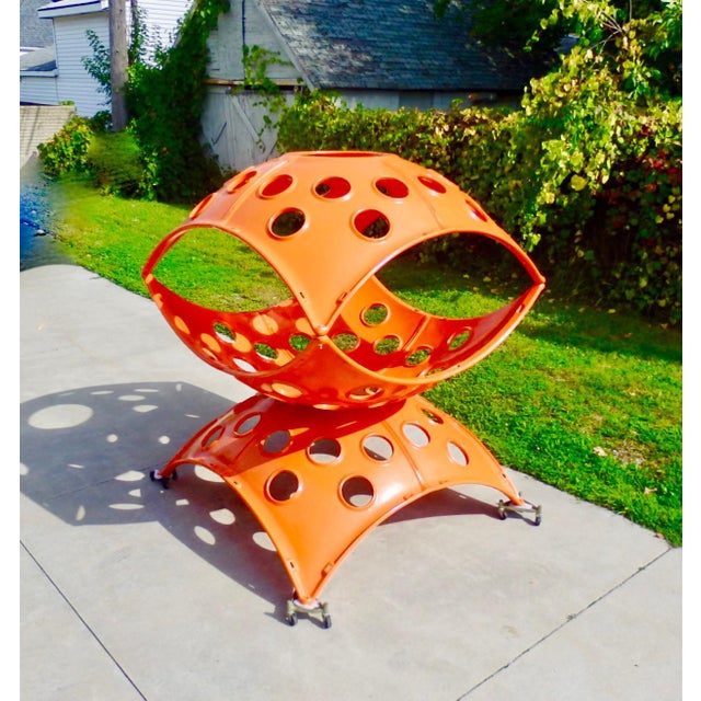 Large Modular Cast Aluminum Orange Yard Art Indoor Outdoor Playground Sculpture For Sale - Image 9 of 13