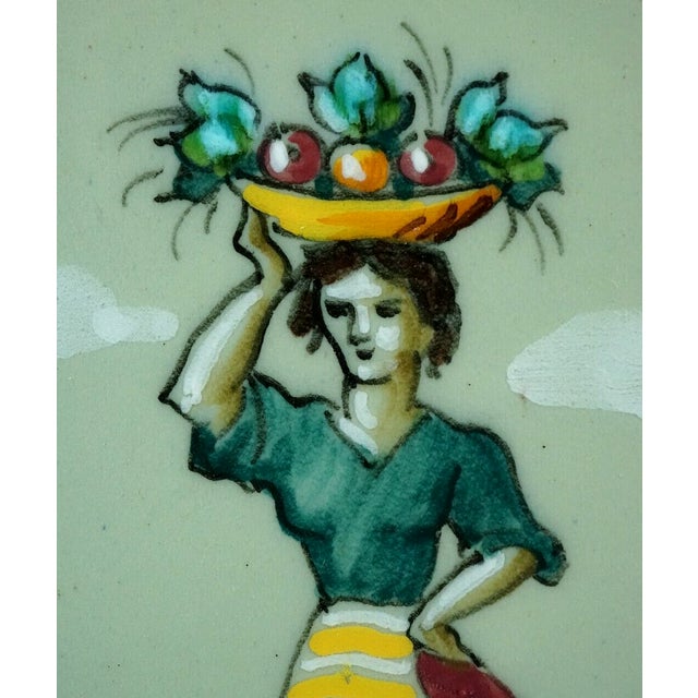 Art Deco Majolica Tiles by Elso Sora for Ama Pesaro, Italy, 1950s, Set of 2 For Sale - Image 13 of 18