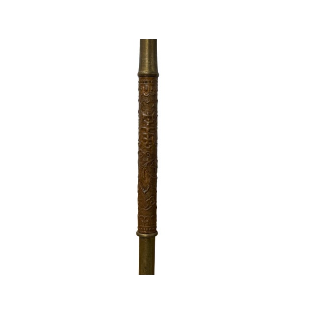 Vintage Metal Goat Head Shape Handle Walking Stick For Sale - Image 9 of 9