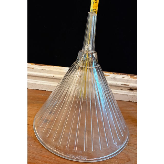 Transparent Vintage Ribbed Architectural Glass Sculpture by Mooney Air Vent For Sale - Image 8 of 8