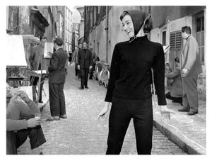 'Hepburn at Paris' Unframed Archival Pigment Print