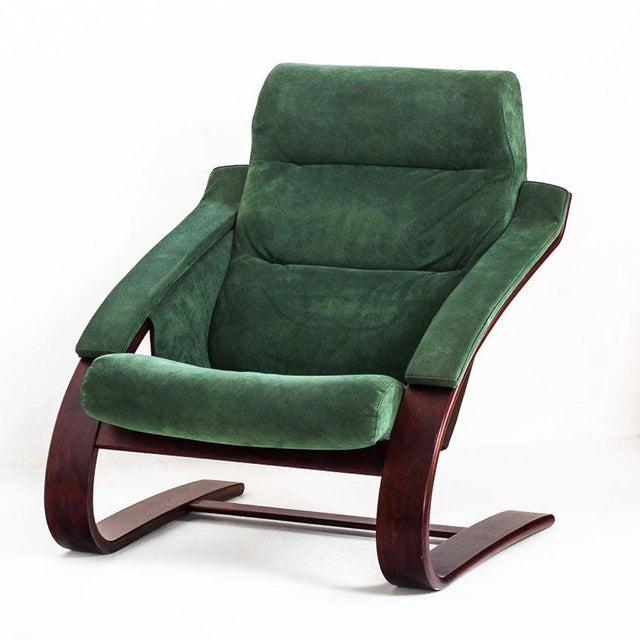 Vintage Armchair in Alcantara by Åke Fribyter for Nelo Möbel, Sweden, 1990s For Sale - Image 4 of 12