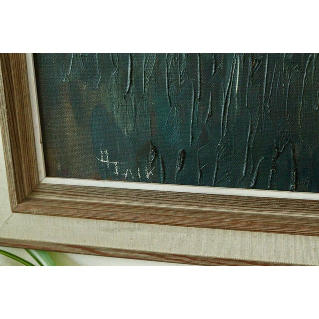 Hildegard Falk, Winter Landscape, 1960s, Oil on Canvas, Framed For Sale - Image 8 of 11