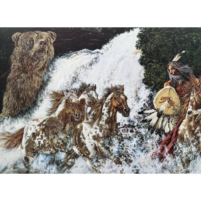 Brown "Spirit of Grizzley Creek" by Judy Larson 1994 Signed/Numbered Edition 430/2500 For Sale - Image 8 of 10