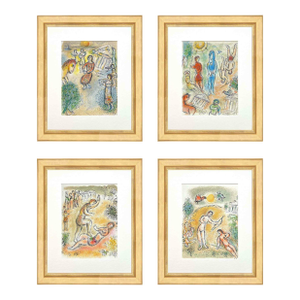 1989 Chagall Set of Four Framed Odyssee 10-11-17-21