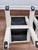 Textile Pair of Upholstered X Leg Benches For Sale - Image 7 of 14