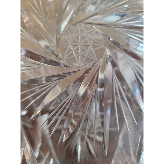 Antique American Brilliant Cut Centerpiece Basket For Sale In Indianapolis - Image 6 of 9